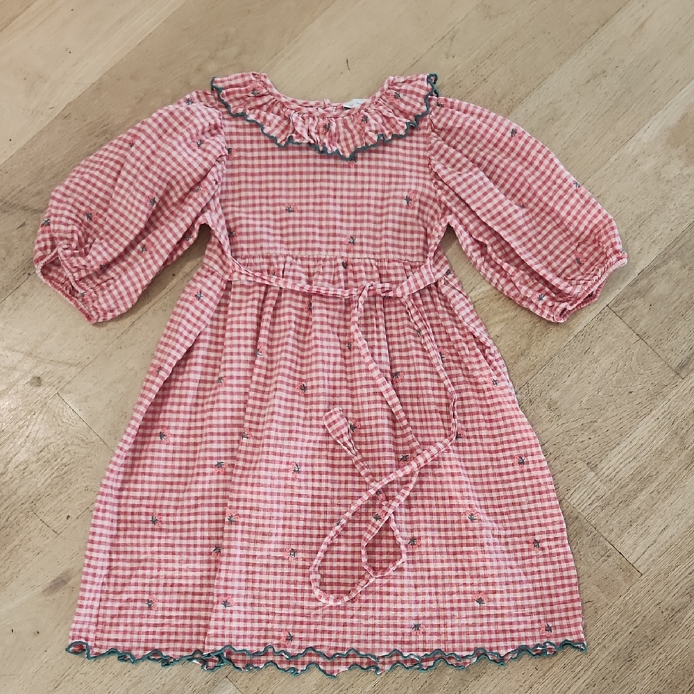 Pink Gingham Kids Dress
